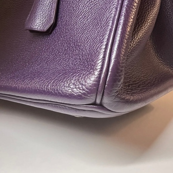 Hermès BIRKIN HAC 40 Rare Palladium HW CLEMENCE RAISIN L STAMP08 - Picture 5 of 14